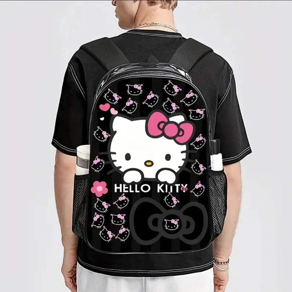 🆕 Hello Kitty - Transparent Back Backpack - Unlined Waterproof Zipper -  17”